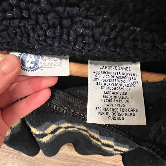 Y2K Argyle Fleece Quarter Zip Sweatshirt / Sweater - Picture 2 of 2